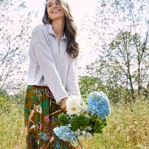 Aerie Cropped Half Zip Sweatshirt